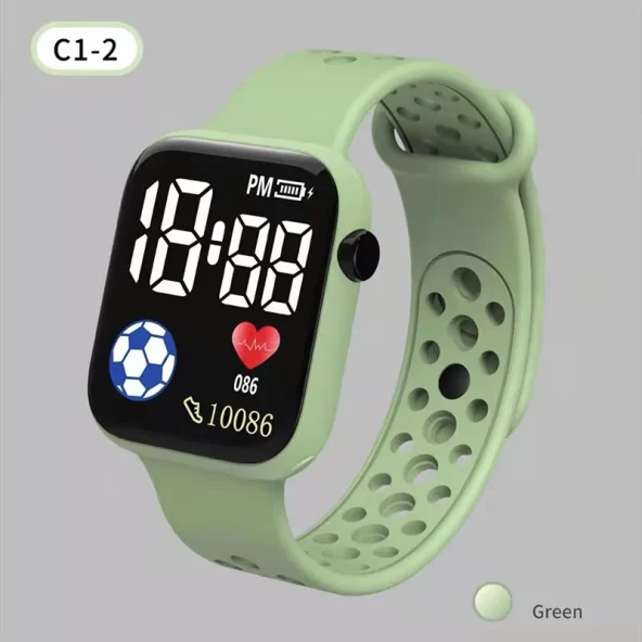 Relógio digital LED 2023 para crianças, meninos, esportes, à prova d'água com pulseira de silicone - Imagem 10