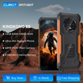 Smartphone robusto Cubot KINGKONG ES 16 GB + 128 GB de RAM, 90 Hz, tela HD+ de 6,56" Android 14, câmera principal de 48 MP e 5100 mAh