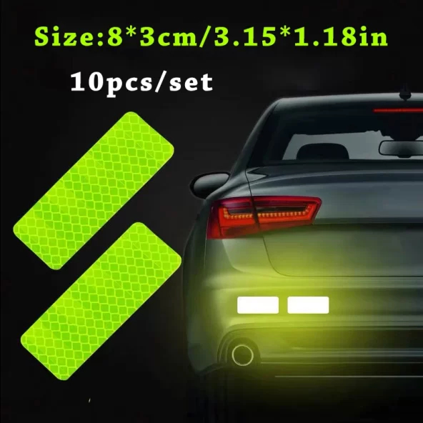 10 unds de Adesivos de Segurança Refletivos para Para-choques de Carro - Image 4