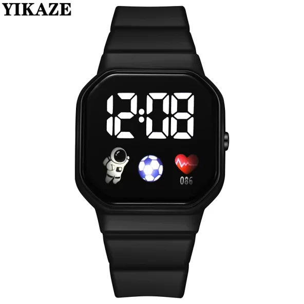 Relógio digital LED 2023 para crianças, meninos, esportes, à prova d'água com pulseira de silicone - Imagem 14