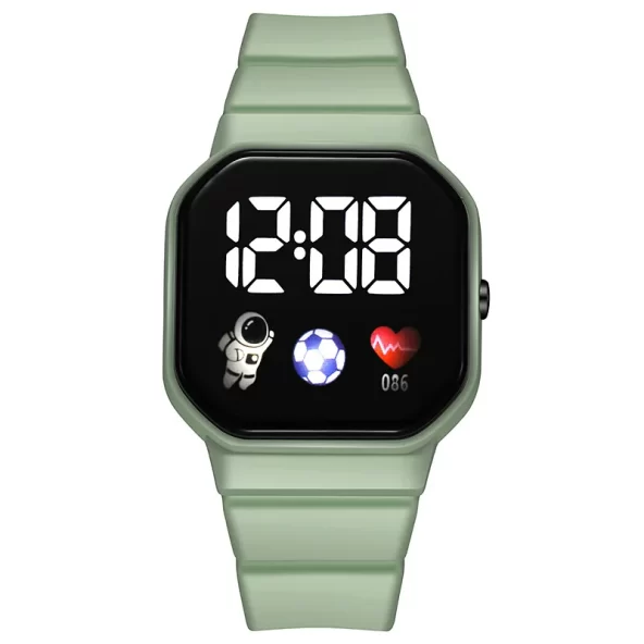 Relógio digital LED 2023 para crianças, meninos, esportes, à prova d'água com pulseira de silicone - Imagem 9
