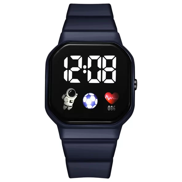 Relógio digital LED 2023 para crianças, meninos, esportes, à prova d'água com pulseira de silicone - Imagem 16