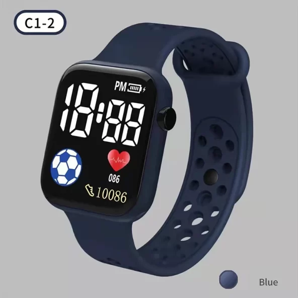 Relógio digital LED 2023 para crianças, meninos, esportes, à prova d'água com pulseira de silicone - Imagem 3