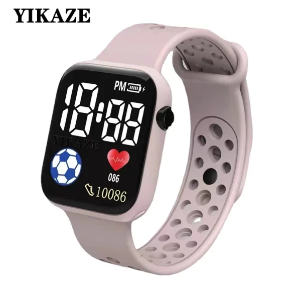 Relógio digital LED 2023 para crianças, meninos, esportes, à prova d'água com pulseira de silicone - Imagem 4