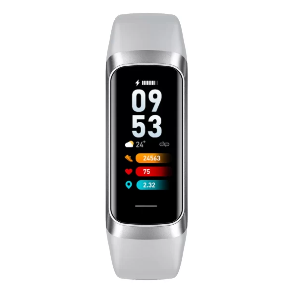 Relógio Inteligente Slim Masculino/Feminino Pulseira Inteligente Pulseira Amoled de 1,1 Polegadas Frequência Cardíaca À Prova D'água Temperatura Corporal Rastreador Fitness Banda - Imagem 9
