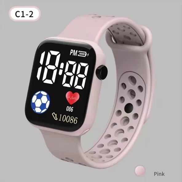 Relógio digital LED 2023 para crianças, meninos, esportes, à prova d'água com pulseira de silicone - Imagem 7